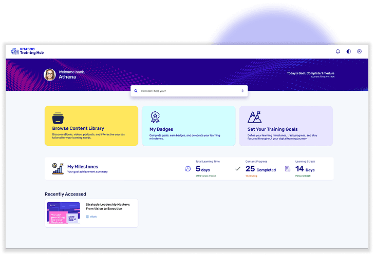 Original Training Hub product illustration: Make the next step clear